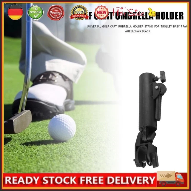 Golf Cart Umbrella Holder Double Lock Connector Stand for Trolley Universal
