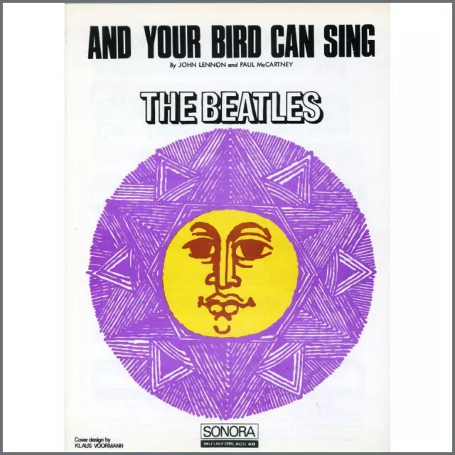 The Beatles 1966 And Your Bird Can Sing Sonora Sheet Music (Scandinavia)