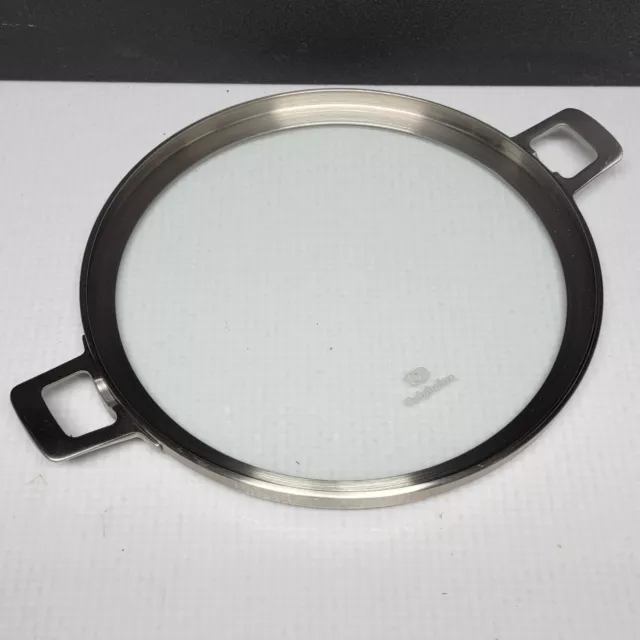 Calphalon Premier Space Saving Glass Replacement Lid 10 inch Flat Short Handles