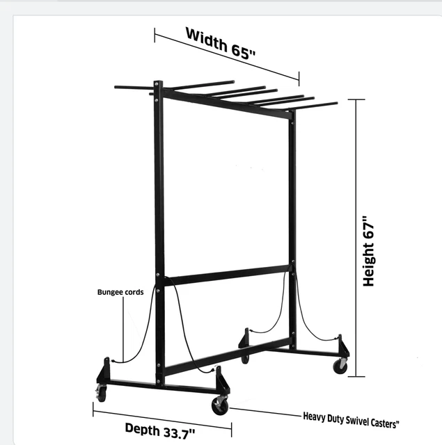 Adir Office Foldable Party Table & Chair Rolling Dolly Portable Caddy Cart (NEW)