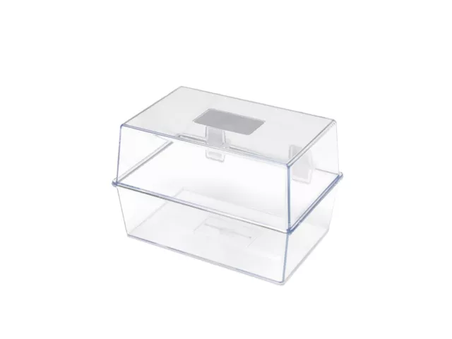 Deflecto® 6" x 4" Card Index Box Crystal Crystal Pack of 1 - Rectangular - 6" x