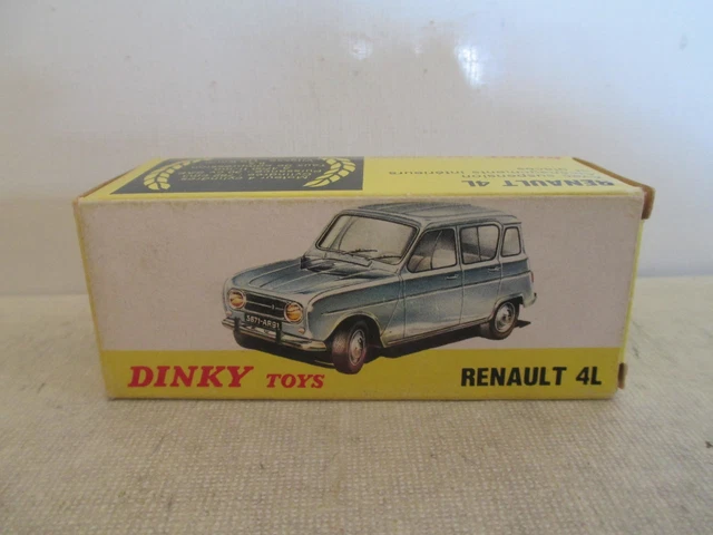 DINKY TOYS RENAULT 4L N°518 + BOITE D'ORIGINE MADE IN FRANCE