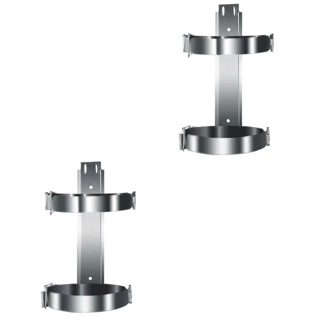 2 pezzi telaio estintore ferro estintore auto con supporto Silver