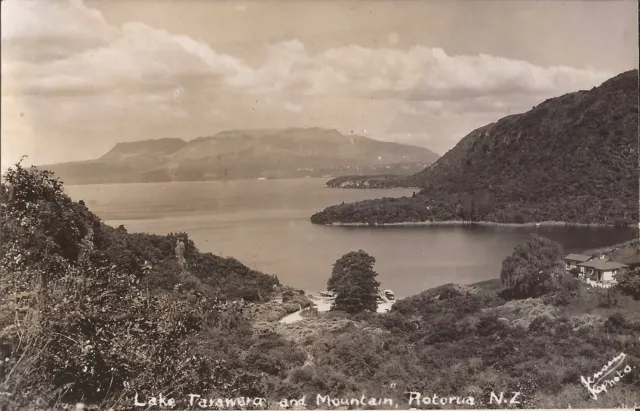 Rotorua, NEW ZEALAND - Lake & Mount Tarawera - REAL PHOTO