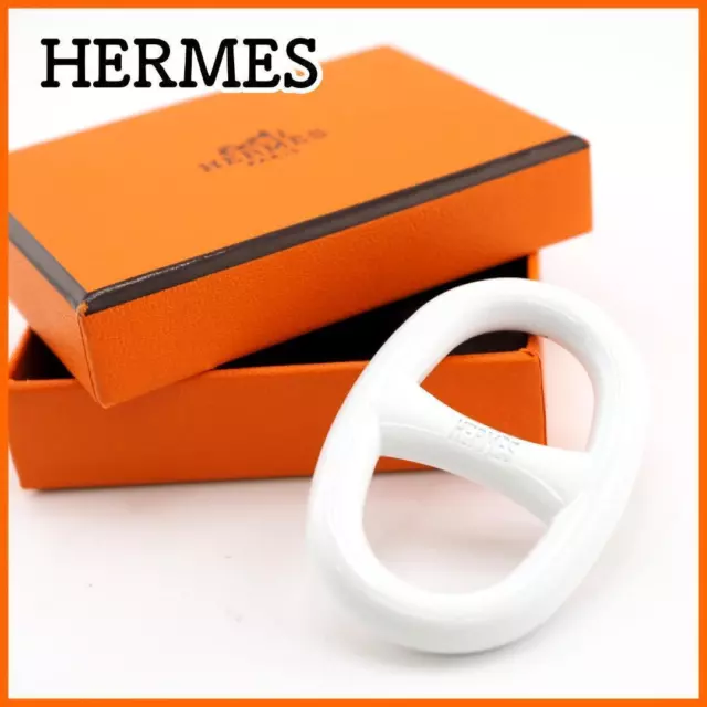 HERMES CHAINE D'ANCRE Scarf Ring White $389.29 - PicClick