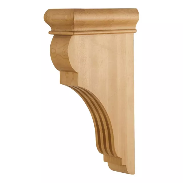 ONE Ménsula de madera - 3" W x 6-1/2" D x 12" H Ménsula estriada