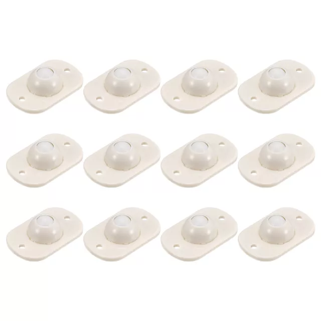 Self Adhesive Caster Wheels, Mini Swivel Paste Universal Pulley (12Pcs-White)