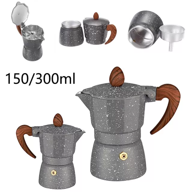 Poêle italienne en aluminium Moka expresso percolateur 150300 ml