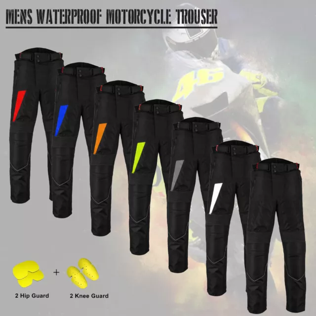 Motorcycle Motorbike Waterproof Cordura Trousers Pants Armours Textile CE Biker