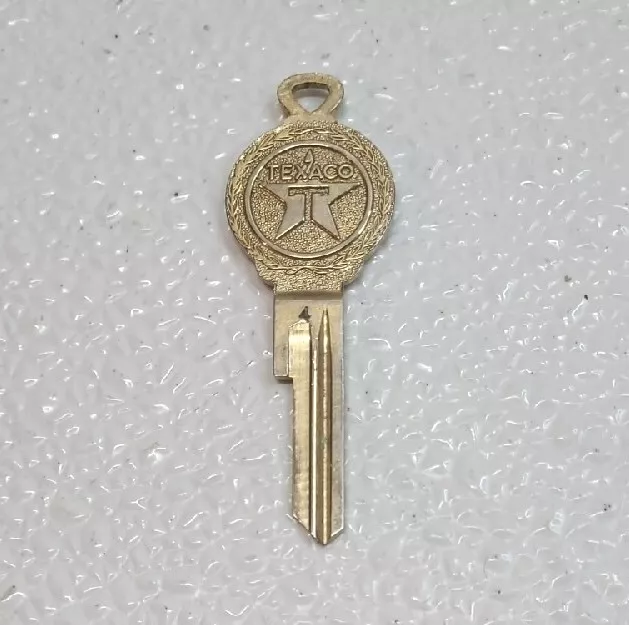 Vintage Gold Tone Texaco Key with the Star Logo & Monogrammed “J”