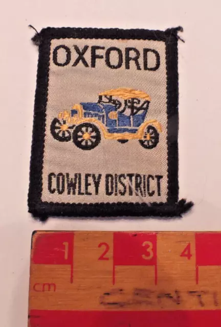 Vintage Boy Scouts Oxford Cowley District County Area Badge (J)