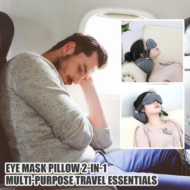 Eye Mask 2-in-1 U-shaped Pillow Neck Pillow Travel Sleep> Cushion Portable N9F9