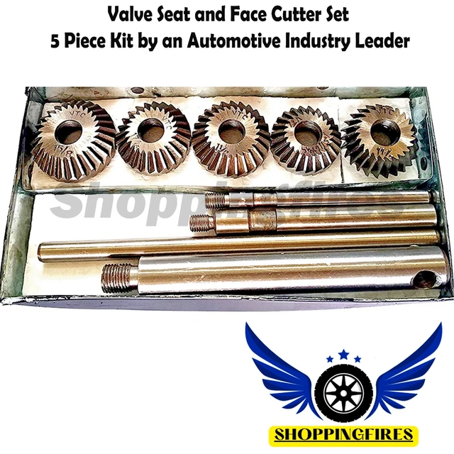 Valve Seat and Face Cutter Set - 5 Piece Kit by an Automotive Industry Leader