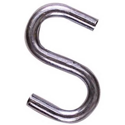S Hook, Heavy Duty, Zinc-Plated Steel, 3-In. -N121-756