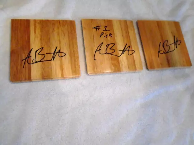 (Lot of 3) ANTHONY BENNETT  Signed (6x6)Basketball Hardwood Floor(s) -Guaranteed