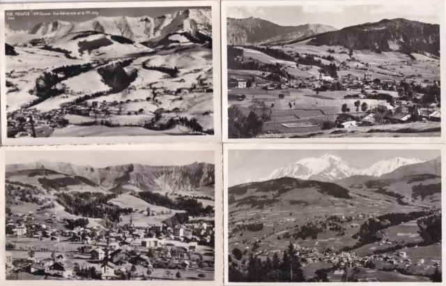 Lot de 4 cartes postales anciennes postcards MEGEVE HAUTE-SAVOIE