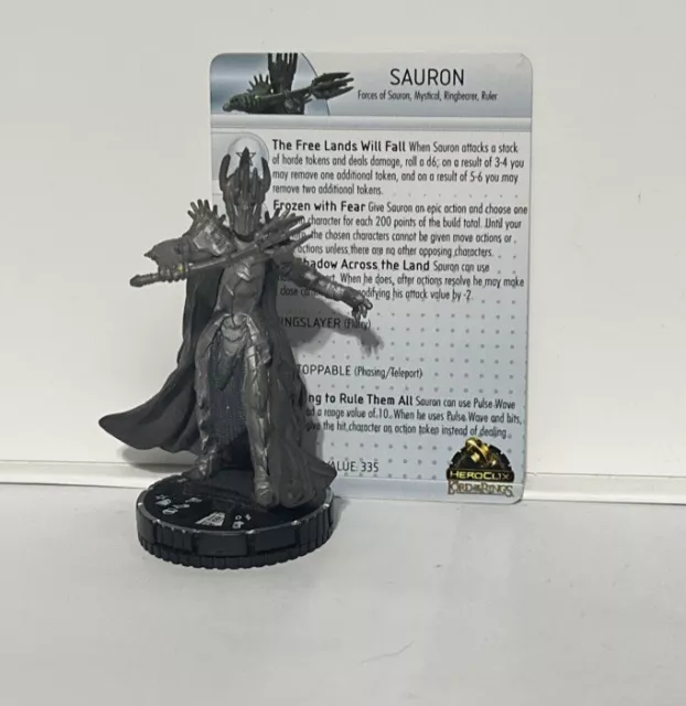 Heroclix SAURON 208 LOTR THE LORD OF THE RINGS STARTER SET COLLECTION WIZKID LOT