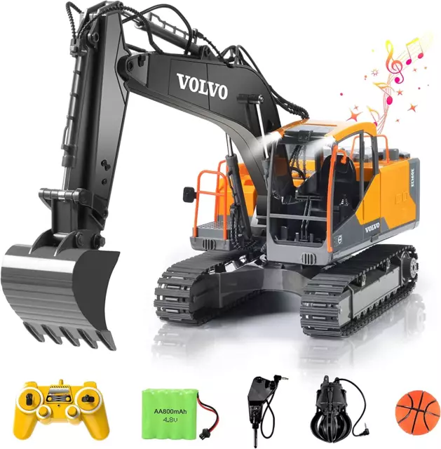 Volvo RC Excavator 17 Channel 3 in 1 Construction Toys, 17 Channel R...