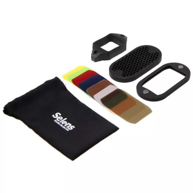 Selens Universal Rejilla de Panal con 7 Color Geles Kit Set para Flash de Camara
