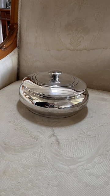 Versilberte Antique Dose gross Signiert BOVAR II