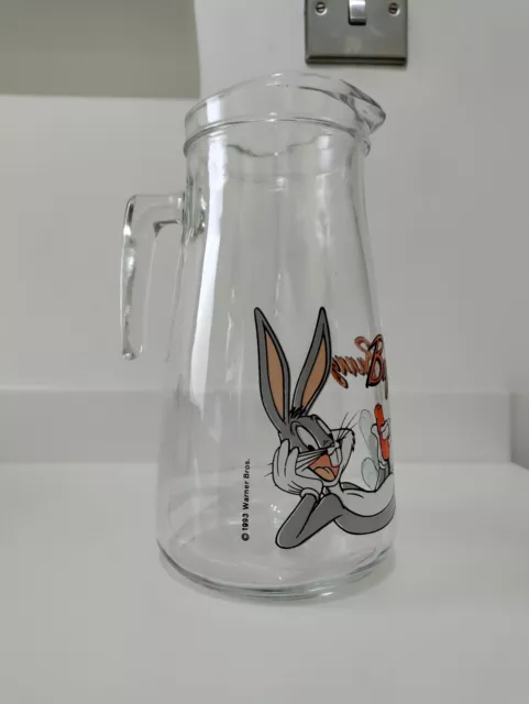 Looney Tunes Warner Brothers Rare Retro Bugs Bunny 1993 Carafe Jug Pitcher