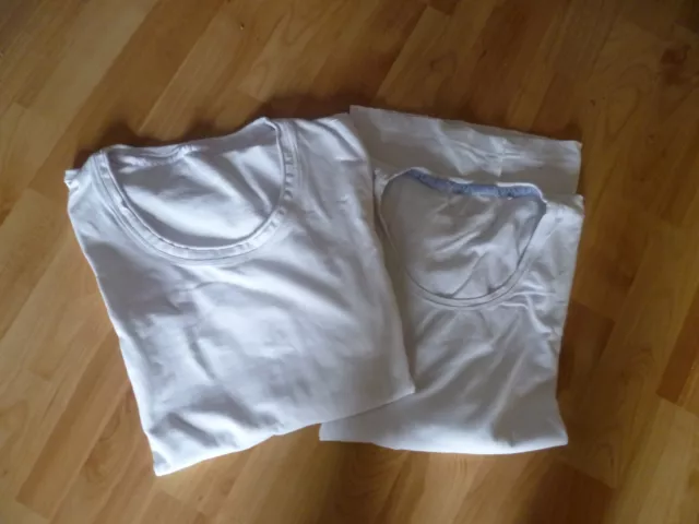 2 schlichte Shirts von Gina Laura Gr.XL in  weiß gut erhalten