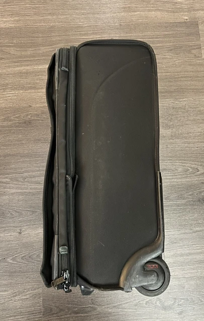 TUMI ALPHA Black Nylon Wheeled Carry-on Suitcase Business 22922DH Expandable 16
