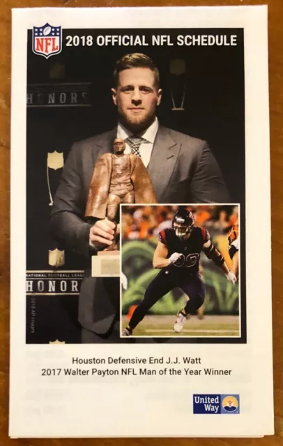 J.j. Watt, Official Nfl 2018 Season Schedule, Houston Texans Superstar !