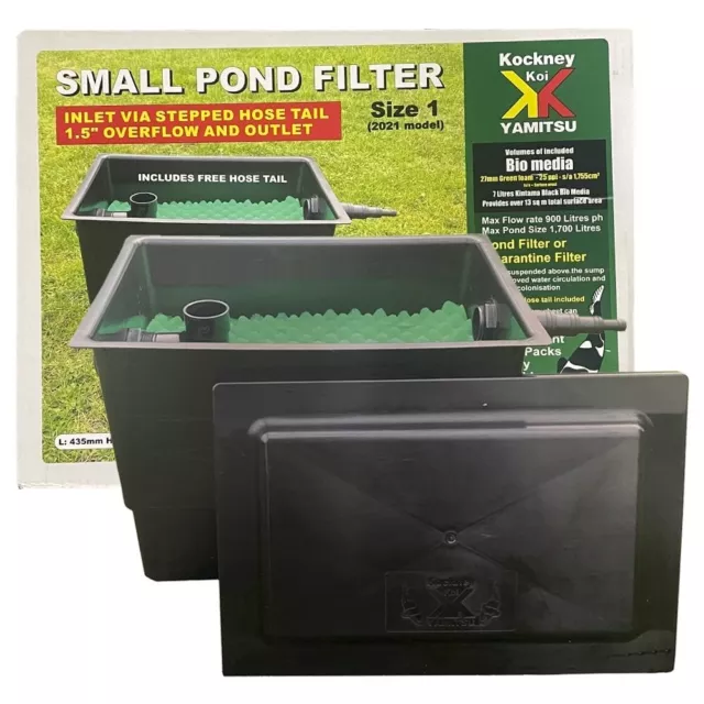 Kockney Koi Black Box Filter Basic Fish Pond Filter System Yamitsu Garden