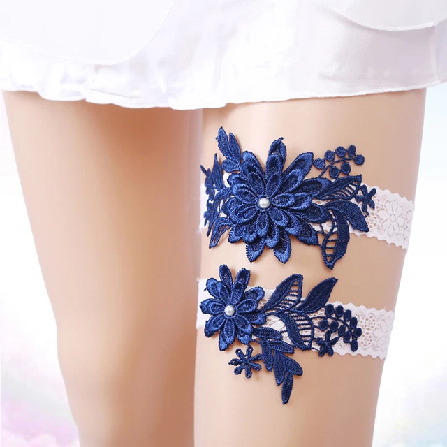 Fasce per strumenti sposa con perle fascia per calze elasticizzata elasticità