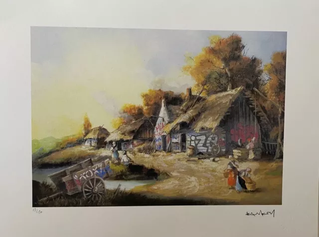 Banksy Original Art Edition Lithographie Signée Numérotée /150 