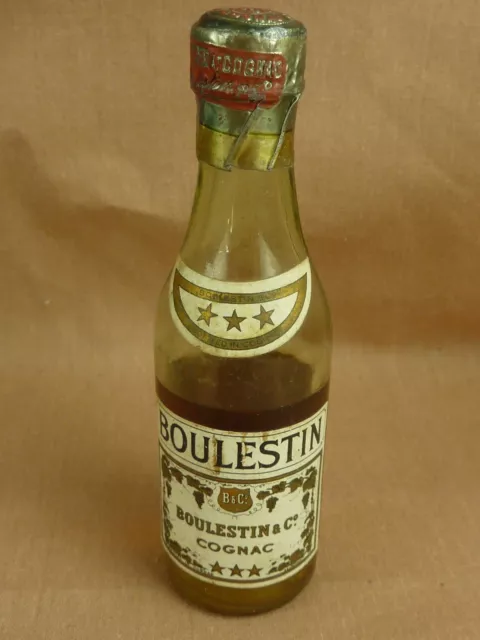 Bouteille Miniature Cognac Boulestin 3 étoiles 3 cl Mini Bottle 2