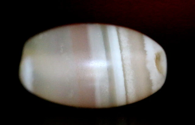 Wonderful Ancient Tibetan Chung Dzi Banded Bead Agate Gem, Est 2000 Years Old