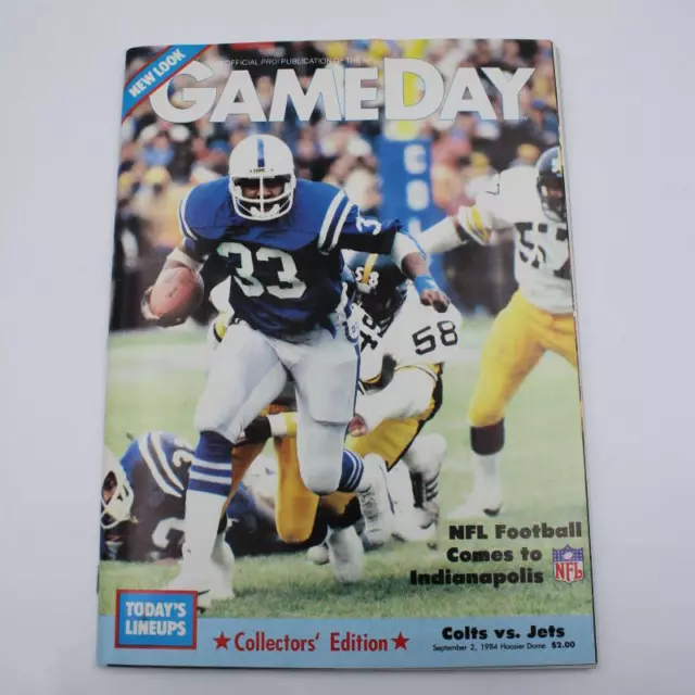 Indianapolis Colts September 2 1984 GameDay Program First Game Hoosier ZJ10173