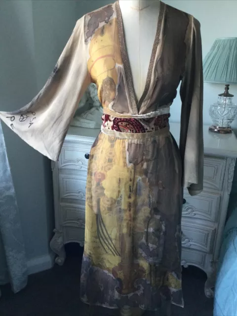 Share Spirit silk hand painted dress.Size M.