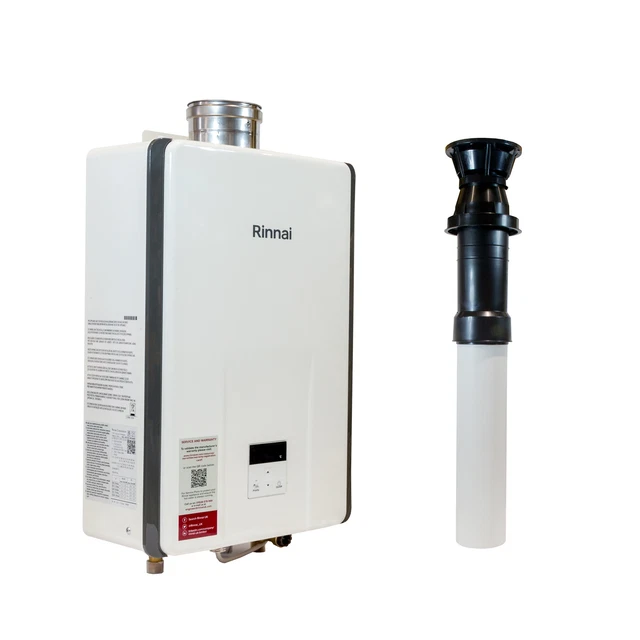 RINNAI 11I INFINITY LPG 11L Water Heater & Vertical Flue Kit Static