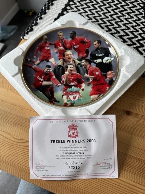 Collection Danbury Mint – Cartes Liverpool FC En Or 22 Carats – Les Légendes Du Foot
