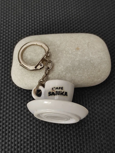 Porte-Cles Cafe Sanka  Annees 60/70 Alimentation Tasse Soucoupe