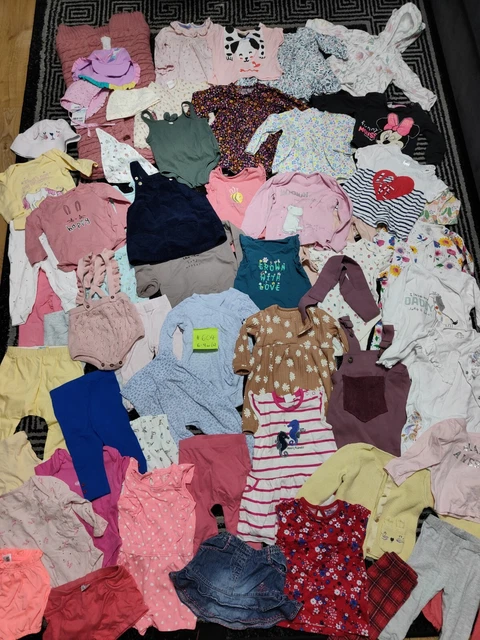 #604💜 Huge Bundle Of Baby Girl Clothes 6-9months NEXT GEORGE PRIMARK ZARA F&F
