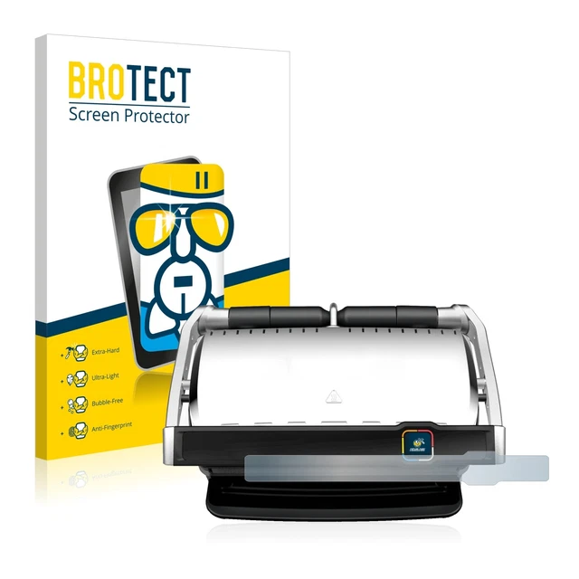 Brotect Pellicola Protettiva AirGlass Per Tefal OptiGrill Elite: Vetro Ibrido 9H, Anti-impronta, Made In Germany