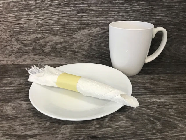 Rasie® 4.25 x 1.5 Cream Napkin Bands (500) Self Adhesive Ships Free($0.016/pc)