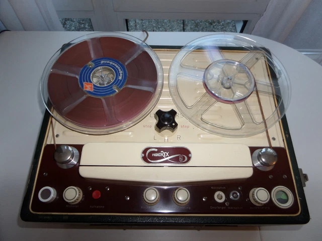 Max Ihle Phono - Rex Phonorex Röhren Tonbandgerät  mit Anleitung u.a Rarität