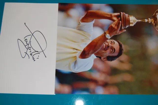 Tony Jacklin Signed White Card Comes With 10X8 Photo