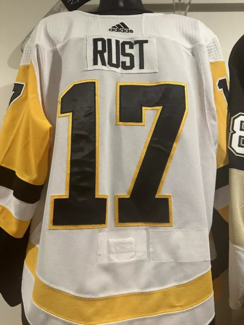 Bryan Rust GAME USED JERSEY 17-18 Set 1 AWAY