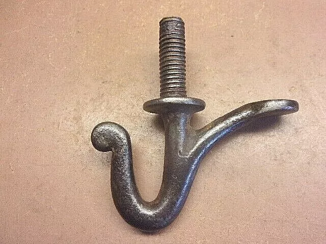 Unique Cast Iron Decorative Braced Hook 4" x 3 3/4" Nice Looking Old Hardware!