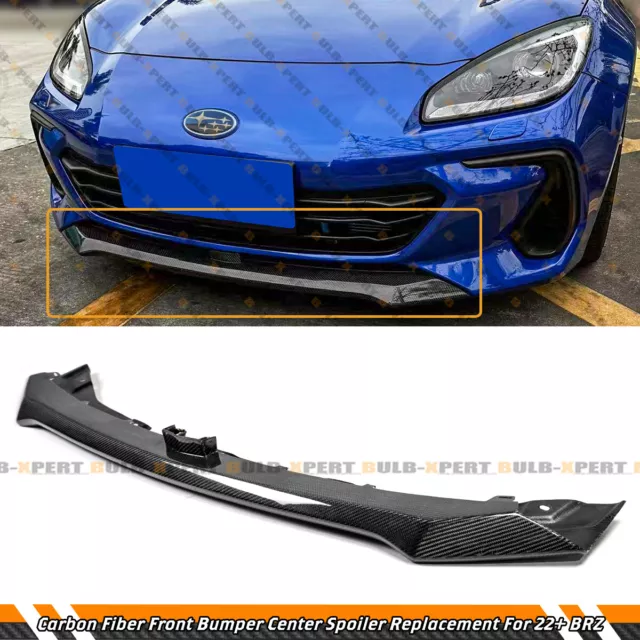 For 22-24 Subaru BRZ Carbon Fiber OE Style Replacement Front Bumper Lip Spoiler