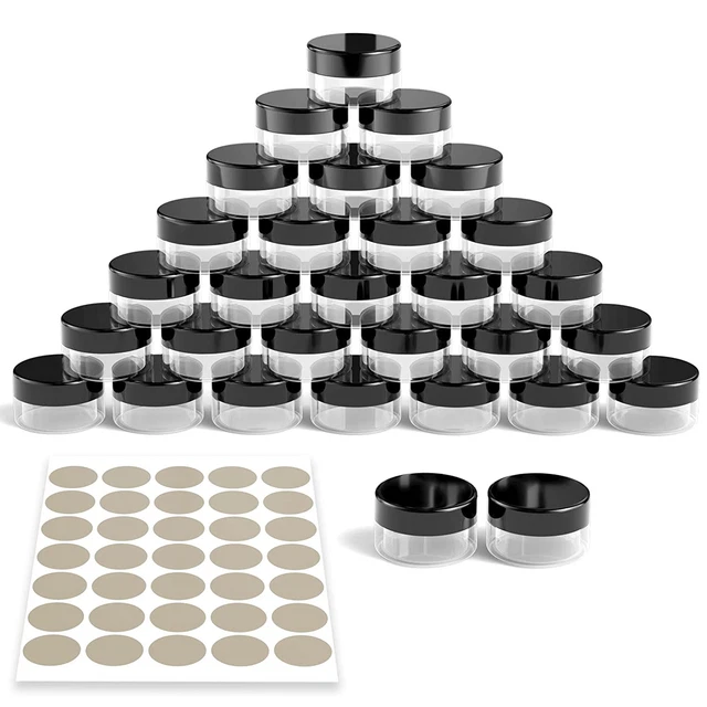 30 Piezas Toallitas, Crisol 10G10Ml Crema Lata Vacía Crisol Transparente Con Schra