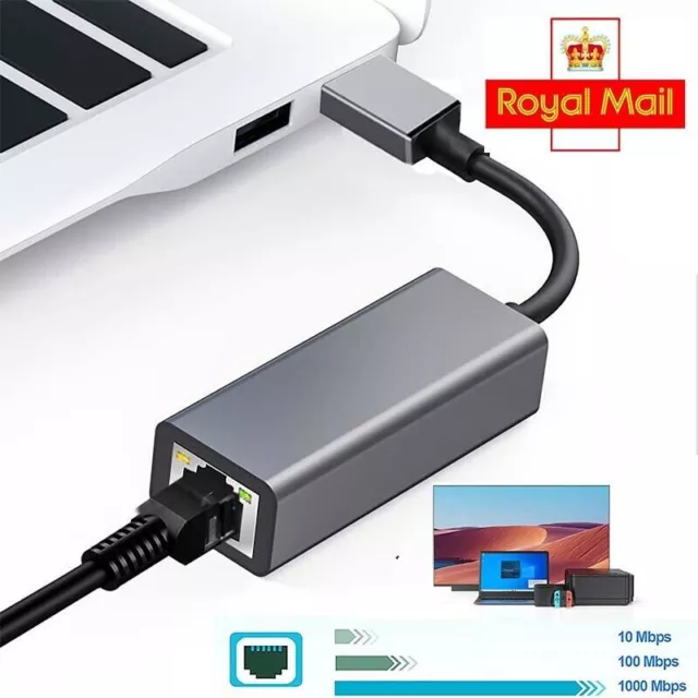 USB 3.0 To Ethernet Adapter Rj45 Network LAN Gigabit 1000mbps for PC Laptop Mac