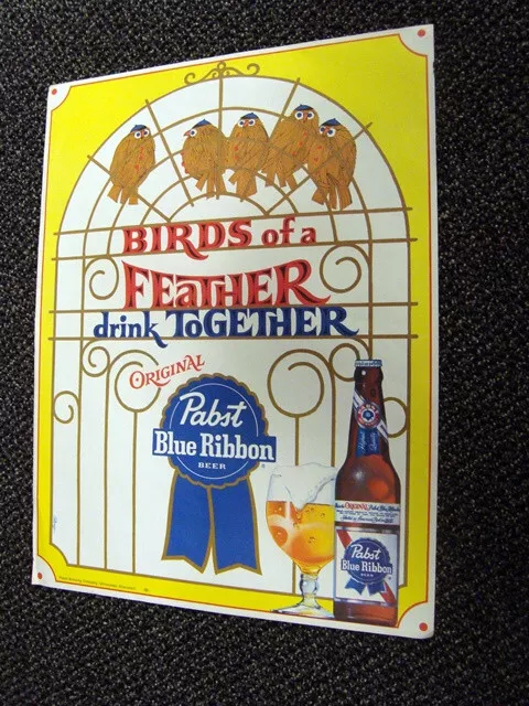 Circa 1970s Pabst Birds Of A Feather Sign, Milwaukee, Wisconsin