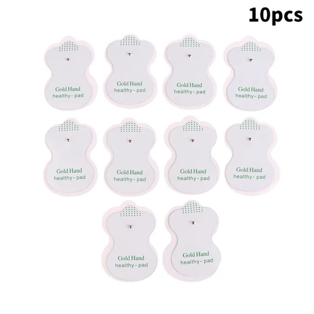 10 pz Ten Machine cuscinetti elettrodi sostitutivi gel autoadesivi riutilizzati-D_